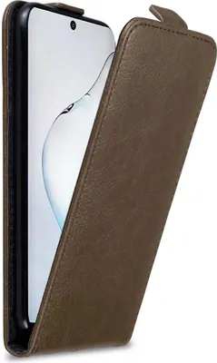 Produktbild von Cadorabo Hülle für Samsung Galaxy NOTE 10 Schutz Hülle in Braun Flip Etui Handyhülle Case Cover