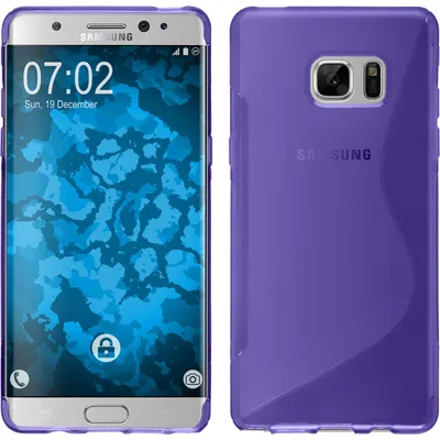 Produktbild von PhoneNatic Case kompatibel mit Samsung Galaxy Note FE - lila Silikon Hülle S-Style Cover