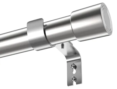 Produktbild von Gardinenstange Vorhangstange Teleskopstange - Ausziehbar - Silber - 110-210 cm - Ohne Bohren