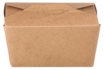 Kraftpapier-Box mit Faltdeckel, 3000 ml, 19,5x14x9 cm, 50 St.