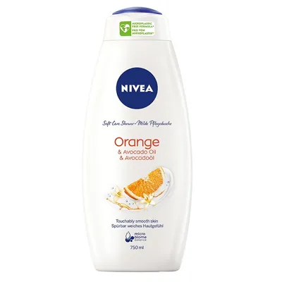 Immagine prodotto di Gel doccia Nivea Orange con olio di avocado 750ml - Profumo rinfrescante di agrumi