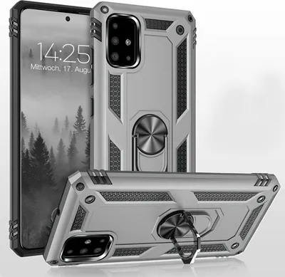 Produktbild von Armor Outdoor Handyhülle für Samsung Galaxy A51 Handy Panzer Case Cover Schutzhülle Farbe: Silber