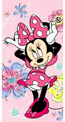Produktbild von Kinder Strandtuch Minnie Mouse Flowers