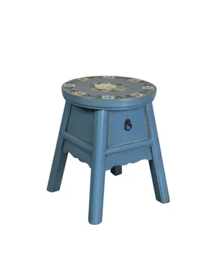 Immagine prodotto di Fine Asianliving Sgabello cinese in legno massiccio Sedie fatte a mano stile orientale asiatico giapponese Mobili Soggiorno Camera da letto 32 x 41 x 32cm