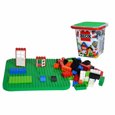 Immagine prodotto di Simba Blox Eimer, 500-tlg., Steine, Bauplatte, Bausteine, Bauklötze, Kinder Spielzeug, 104114519