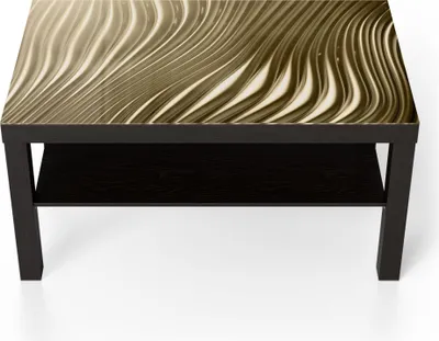 Produktbild von DEQORI Couchtisch 90x55 cm Schwarz 'Goldenes Rillendesign' Glas Beistelltisch