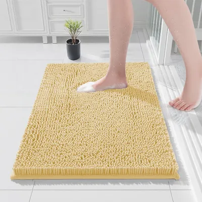 Productafbeelding van Antislip Badmat 40 x 60 cm Beige, Wasbaar en Absorberend