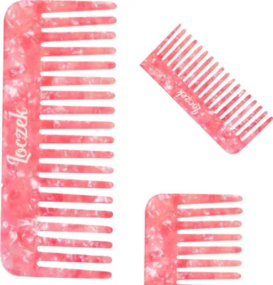 Produktbild von Rosa Kamm Zum Entkämmen Und Entwirren Der Haare Crystal Loczek
