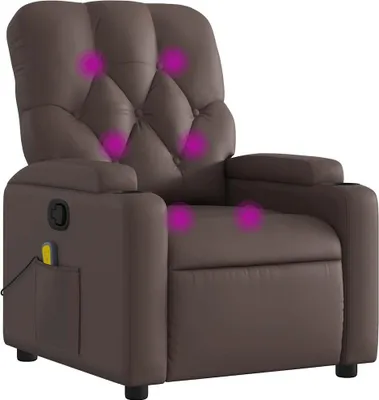 Produktbild von vidaXL Massagesessel Braun Kunstleder