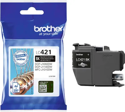 Produktbild von Brother LC421BK Druckerpatrone 1 Stück(e) Original Schwarz