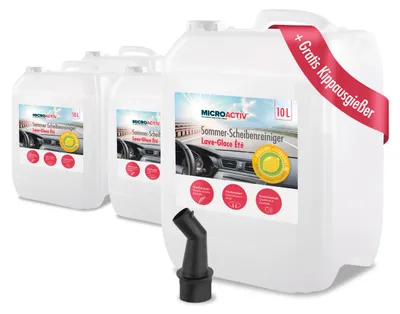 Produktbild von 4 x 10 L MICROACTIV® Sommer-Scheibenreiniger – anwendungsfertig