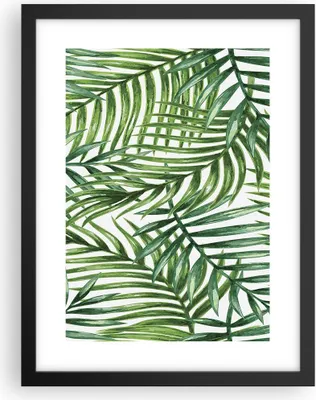 Produktbild von Gerahmtes Poster - Schwarzer Rahmen - Palme Blatt grün - 30x40 cm - Wand Bild - Wanddeko - Wandbilder - Kunstposter - Wandposter - Bilderrahmen - Bilder - Kunstdruck - Wandbild - P2BPA30x40-3777