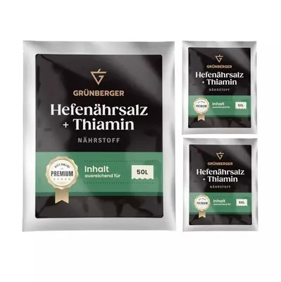 Zdjęcie produktu dla Grünberger HEFENÄHRSALZ + THIAMIN do produkcji wina Składnik odżywczy Wino PREMIUM – 3 sztuki