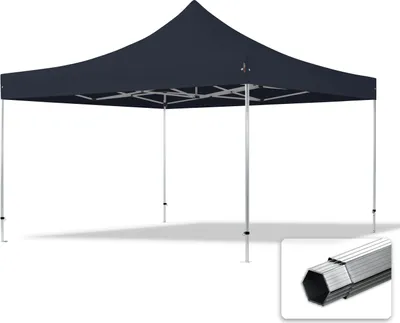 Produktbild von TOOLPORT 4x4m Aluminium Faltpavillon, ohne Seitenteile, schwarz