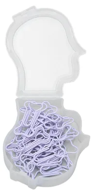 Image de 30 trombones originaux en forme d'os, en fil métallique recouvert de plastique, de jolis trombones polyvalents pour carnets, albums, livres