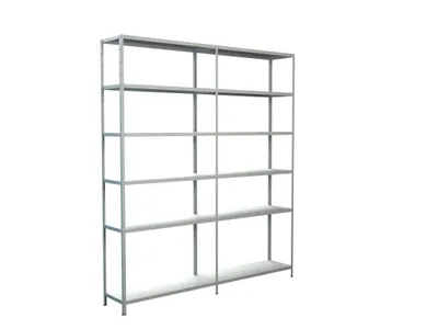 Produktbild von Steck-Grund-/ u 1 Anbauregal, 12 Böden, 2300x2000x350, weiß