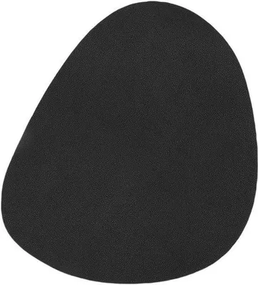 Productafbeelding van Bureau Onderlegger Kunstlederen Muismat - 22,2 x 18,1 cm - Zwart - Antislip Rubber Basis - Voor Kantoor En Gaming