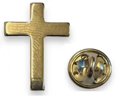Produktbild von Anstecknadel mit religiösem Kreuz, Emaille
