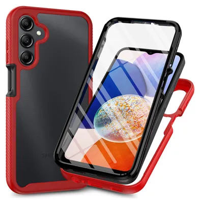 Obrázek produktu pro Pouzdro pro Samsung Galaxy A16 5G/4G, nárazník s vestavěnou ochranou displeje 360° celotělové ochranné pouzdro Červený