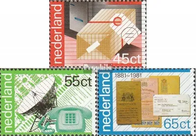 Produktbild von Briefmarken Niederlande 1981 Mi 1180-1182 (kompl.Ausg.) postfrisch 100 J. P.T.T.