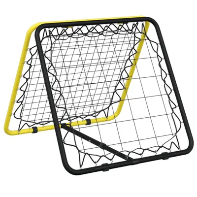 Produktbild von vidaXL Fußball-Rebounder Doppelseitig Verstellbar Gelb Schwarz Stahl