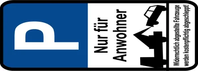 Produktbild von vianmo Blechschild 27x10 cm Parkplatz nur Anwohner