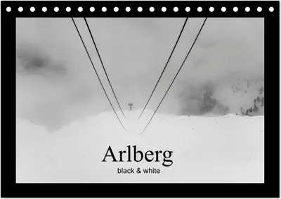 Produktbild von Arlberg black and white (Tischkalender 2025 DIN A5 quer), CALVENDO Monatskalender