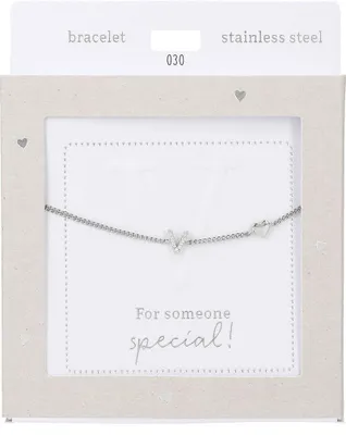 Produktbild von Depesche Armband Silber Heart of Gold mit Buchstabe V und Herzanhänger