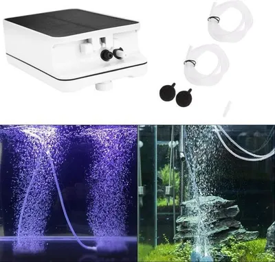 Produktbild von Wasserdichte, solarbetriebene Sauerstoffpumpe/Belüfter für den Notfalleinsatz in Aquarien, Freibädern und Teichen.