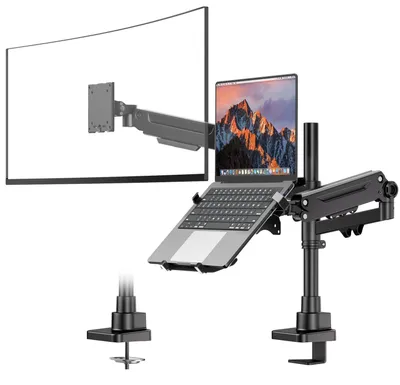 Productafbeelding van Monitorhouder met laptoparm voor 49 inch scherm