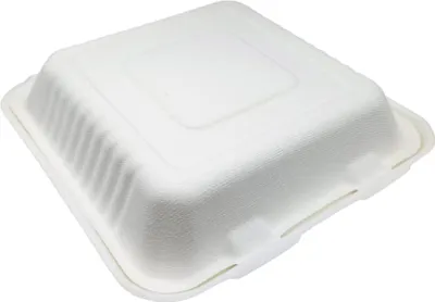 Produktbild von 200 Zuckerrohr Menüboxen Kompostierbar 23x23 cm