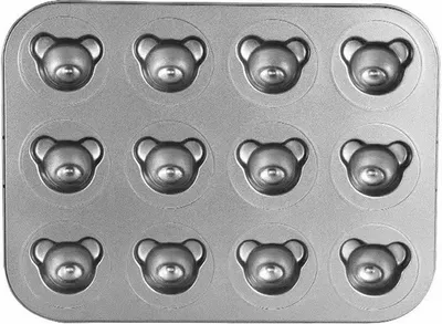 Obrázek produktu pro CANDeal 12 dutinová nepřilnavá forma na pečení dortů, forma na sušenky s medvídkem lásky, kreativní forma na muffiny, brownies, kukuřičný chléb, tvarohový koláč, panna cotta, pudink, želé a další výrobky