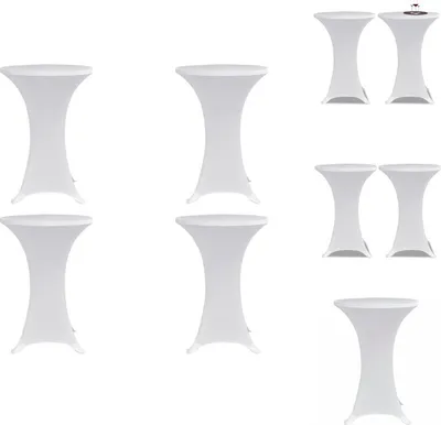 Produktbild von vidaXL Stehtischhussen 4 Stk. Ø 70 cm Weiß Stretch -  Hussen