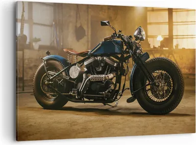 Produktbild von Bild auf Leinwand - Leinwandbild - Einteilig - Harley-Davidson Motorrad Motor - 120x80cm - Wand Bild - Wanddeko - Wandbilder - Leinwanddruck - Bilder - Wanddekoration - Leinwand bilder - AA120x80-4233