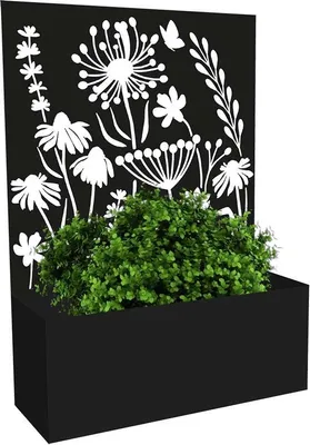Produktbild von Blumenkasten aus Eisen mit Gitter Blumenmotiv