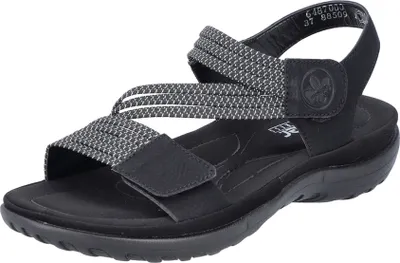 Produktbild von Rieker Damen Sandale Trekking Outdoor Stretch Klettverschluss 64870, Größe:40 EU, Farbe:Schwarz