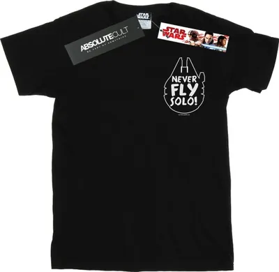 Produktbild von Star Wars - "Never Fly Solo" T-Shirt für Herren BI46349 (L) (Schwarz)