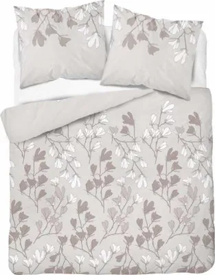 Produktbild von Flanell-Bettwäscheset 220x200 Helle Blumen auf Beige