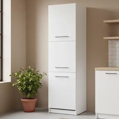 Immagine prodotto di Falmentaa - Dispensa da Cucina, 60x58x215h cm Bianco, 5 Ripiani
