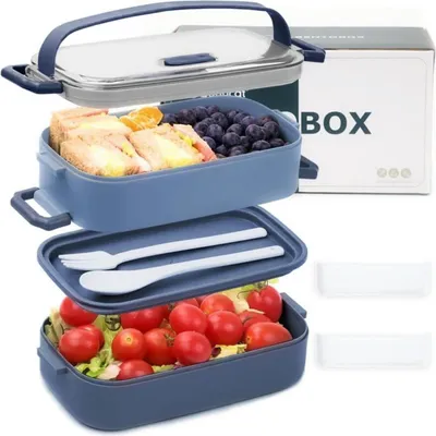 Immagine prodotto di Bugucat Lunchbox 1600ML 2 in 1 Bento Box ermetico e a prova di perdite