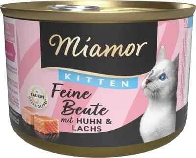Produktbild von Miamor Dose Feine Beute Kitten Huhn & Lachs 185g