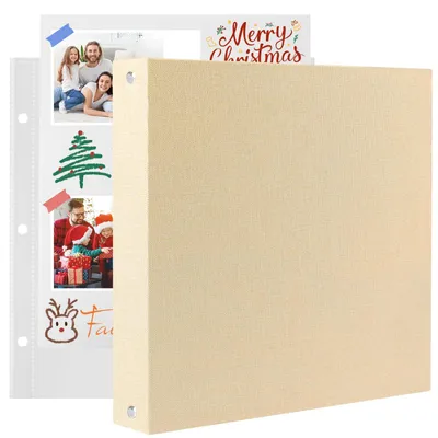 Productafbeelding van Fotoalbum Scrapbook 22 x 22 cm met 20 Vakjes, Linnen Kaft