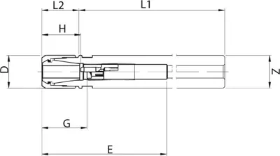 Produktbild von FAHRION Verlängerung für Spannzangenfutter CP11M D16mm L150