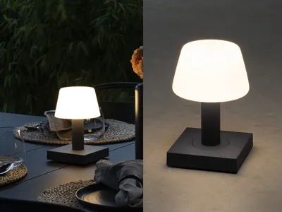 Produktbild von Konstsmide Akku-Tischleuchte Monaco anthrazit | Indoor/Outdoor | 7825-372