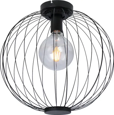 Produktbild von Globo Lighting Deckenleuchte Metall schwarz matt, 1x E27