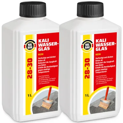 Produktbild von Kaliwasserglas HB28-30 Grundierung Konservierung Betonimprägnierung Holzschutz 2L