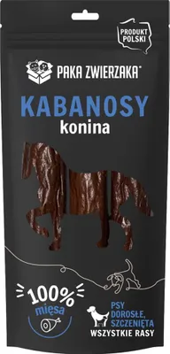 Zdjęcie produktu dla Przysmak dla psa Paka Zwierzaka kabanosy koń 3szt (80g)