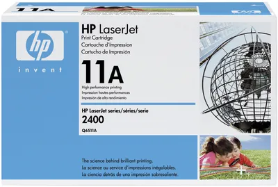 The image shows the retail packaging of an HP LaserJet print cartridge.
