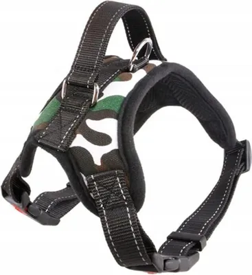 Produktbild von Hundegeschirr ohne Zug Größe XL Camo Brustgeschirr Geschirr für Hunde Reflexstreifen Welpengeschirr