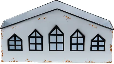 Obrázek produktu pro Stojánek na čajovou svíčku Clayre & Eef House 36x12x18 cm Bílý kov